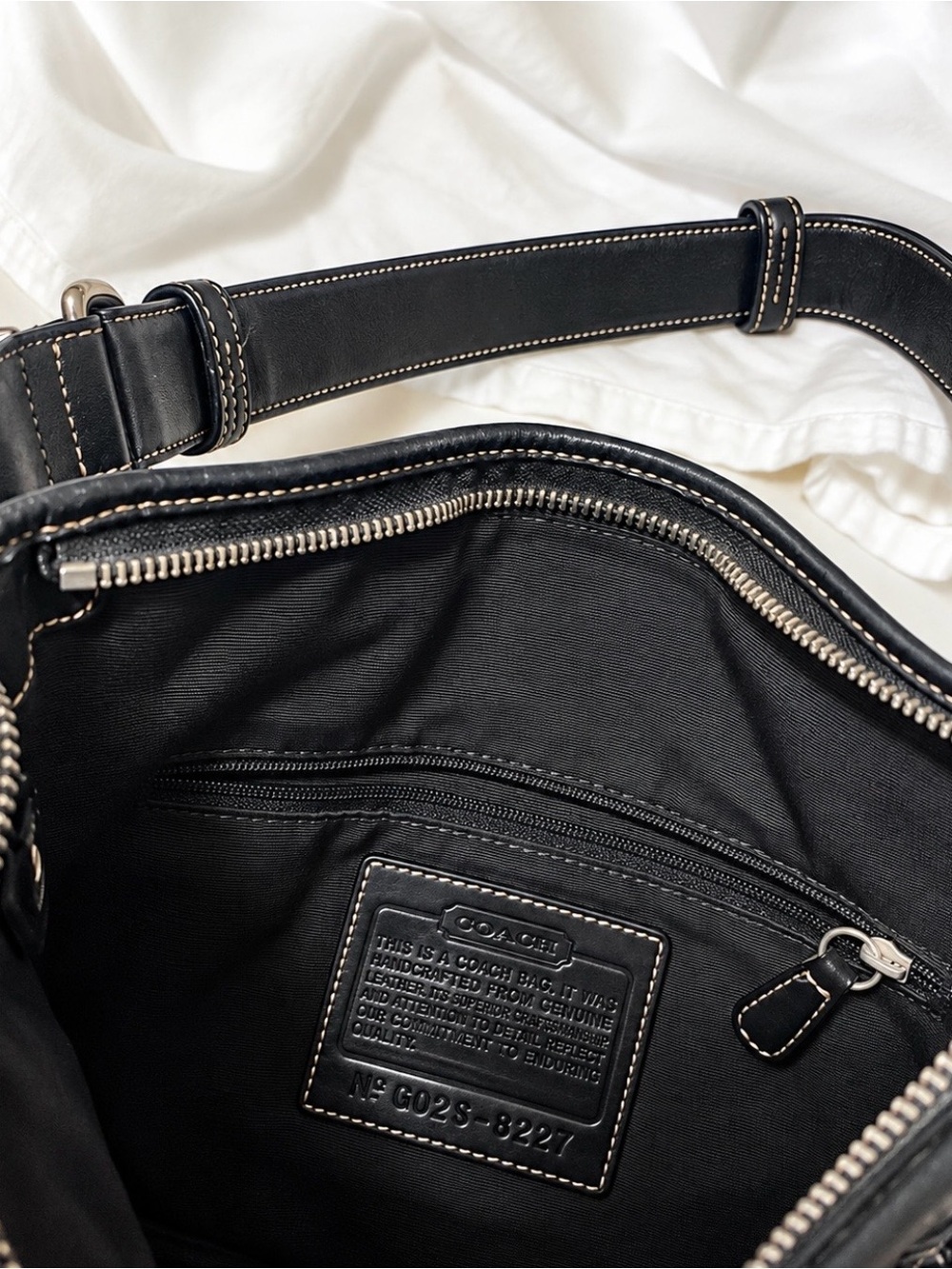 Coach Black Signature Jacquard Shoulder Bucket Bag with Buckle Details - Picture 3 of 3
